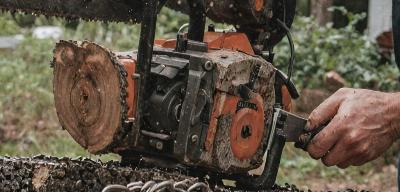 Chainsaw service and chain sharpening