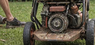 Professional lawn mower repair service